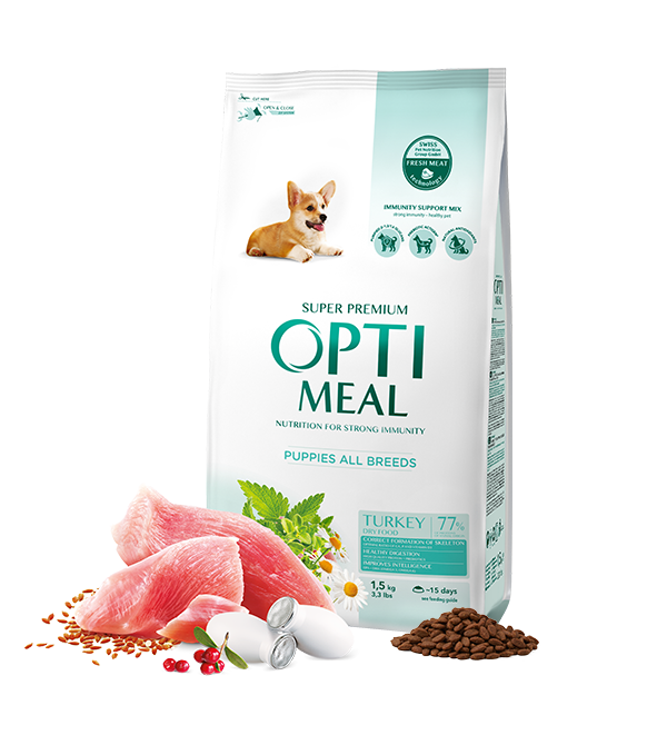 Optimeal Complete Dry Food for Puppies all Breeds - Turkey