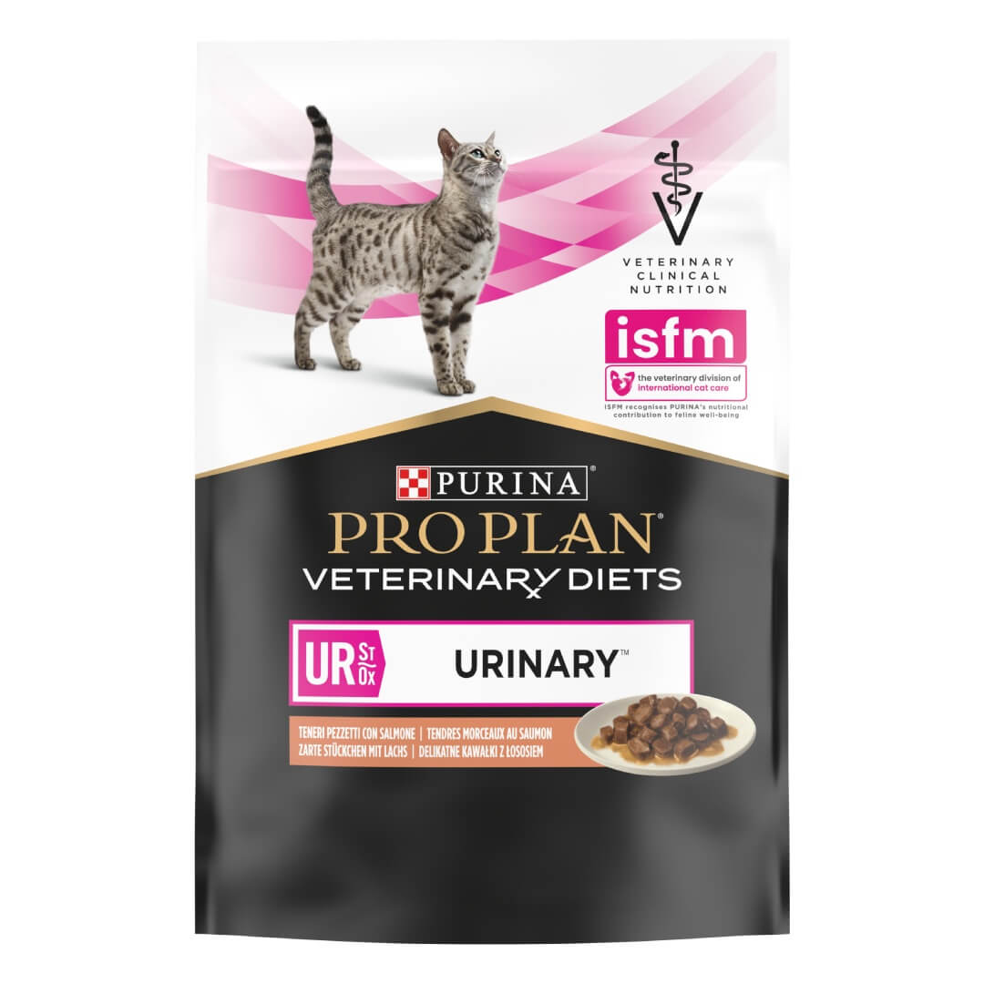 Pro Plan Veterinary Diets UR Urinary Wet Cat Food Pouch Salmon in Gravy 85g x 10