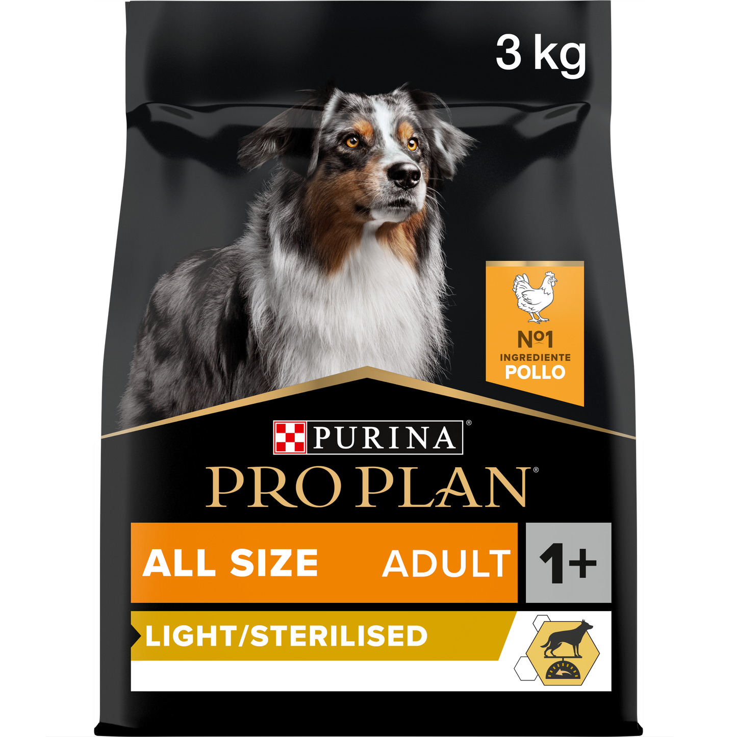 Pro Plan All Size Adult Light Sterilized Dry Dog Food with Chicken 3Kg