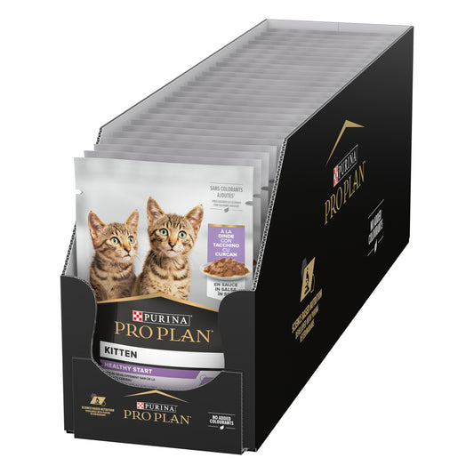 Pro Plan Kitten Healthy Start Wet Cat Food Pouch Turkey in Gravy 85g x 26