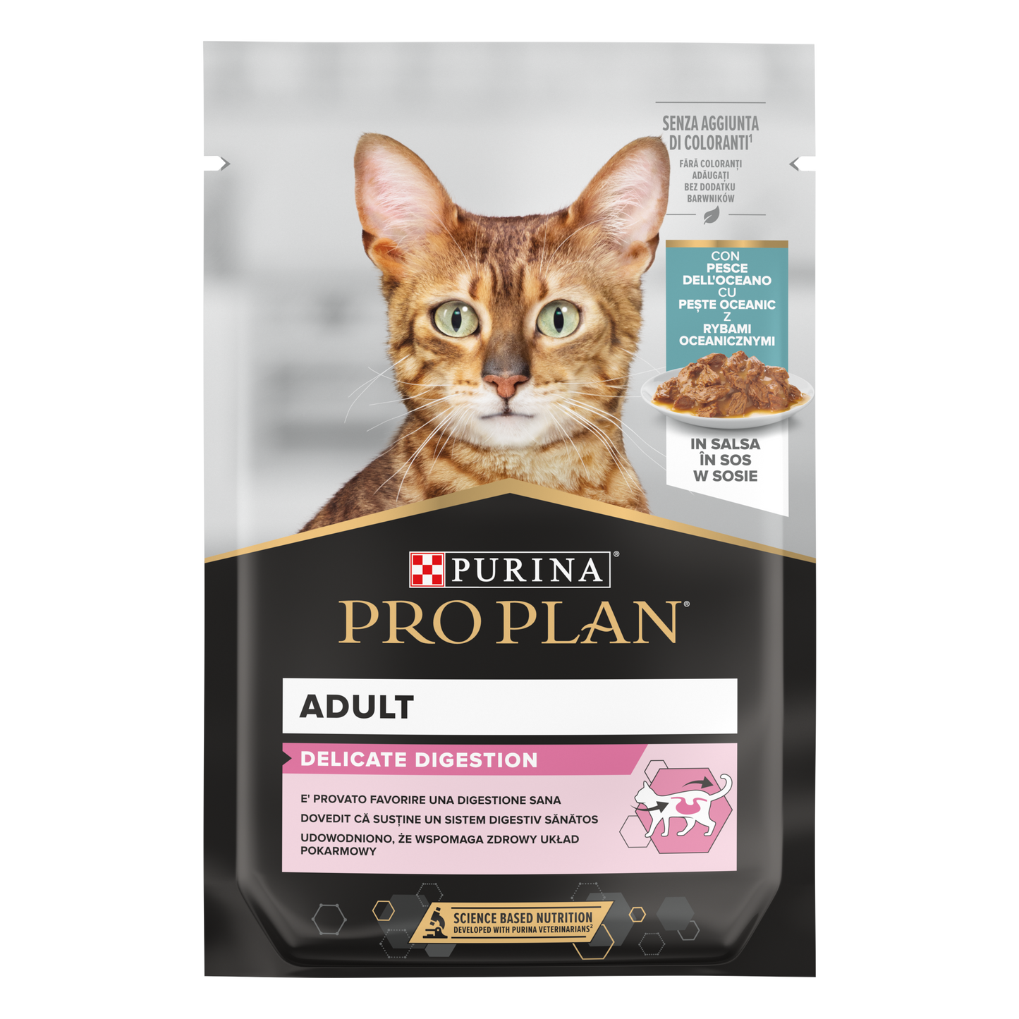 Pro Plan Adult Delicate Digestion Wet Cat Food Pouch Oceanfish in Gravy 26x85g