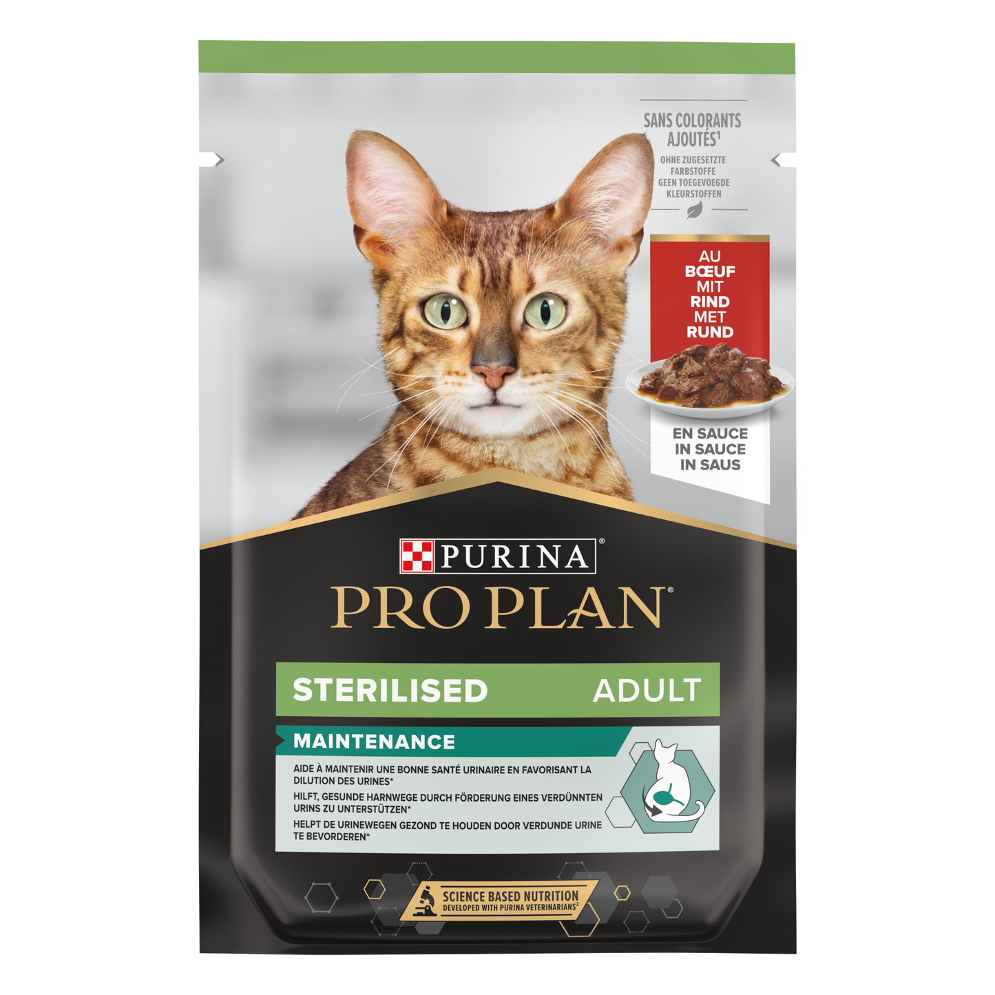 Pro Plan Sterilised Wet Cat Food, Beef in Gravy, Multipack 10x 85g