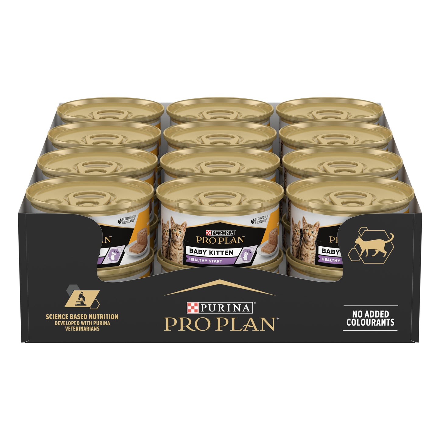 Pro Plan Baby Kitten Healthy Start Mousse Wet Cat Food Can with Chicken 85g x 24