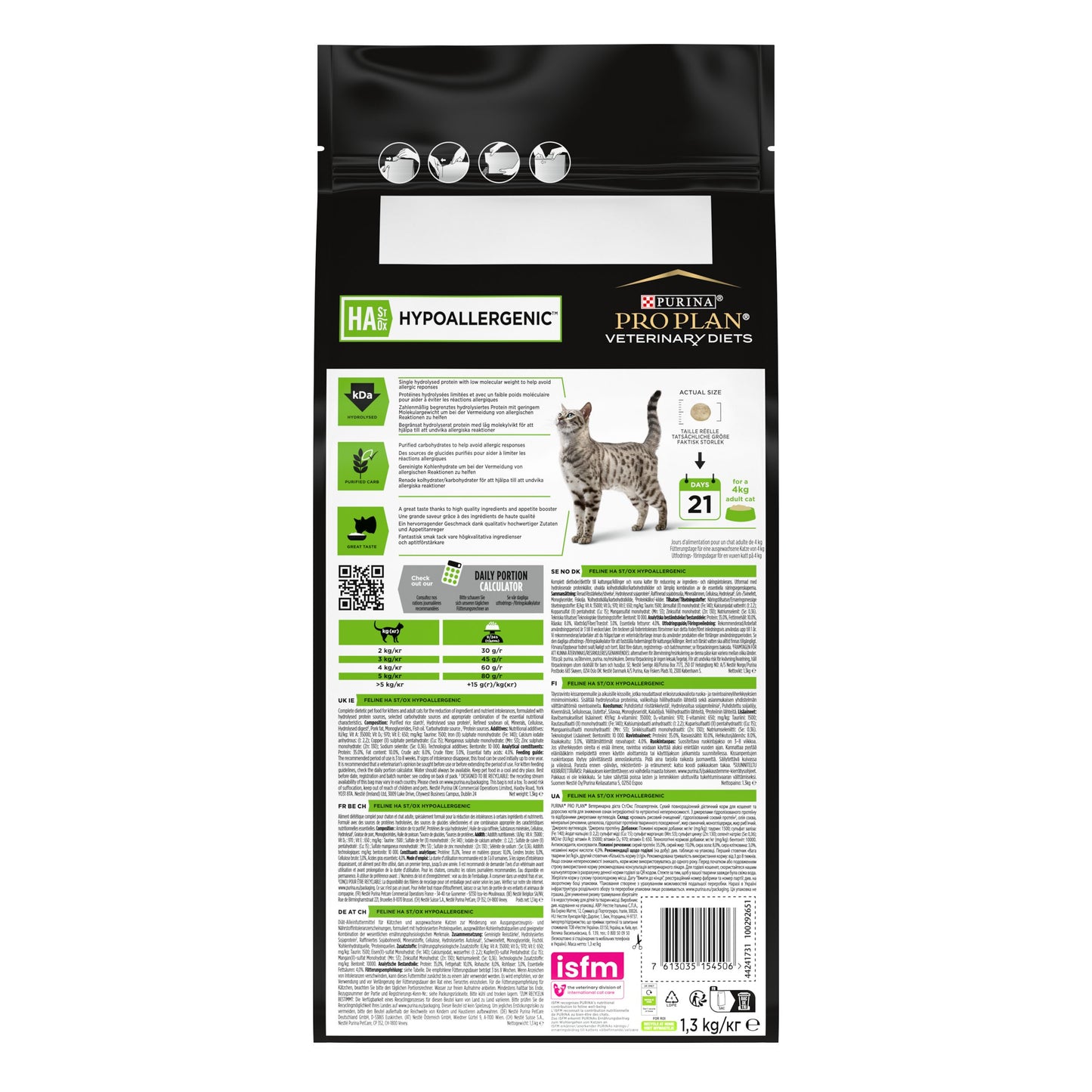 Pro Plan Veterinary Diets HA Hypoallergenic Dry Cat Food 1.3Kg