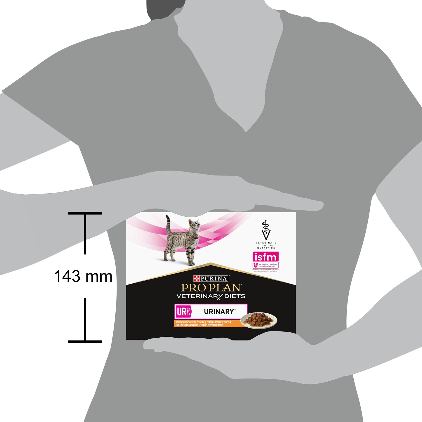 Pro Plan Veterinary Diets UR Urinary Wet Cat Food Pouch Chicken in Gravy 85g x 10