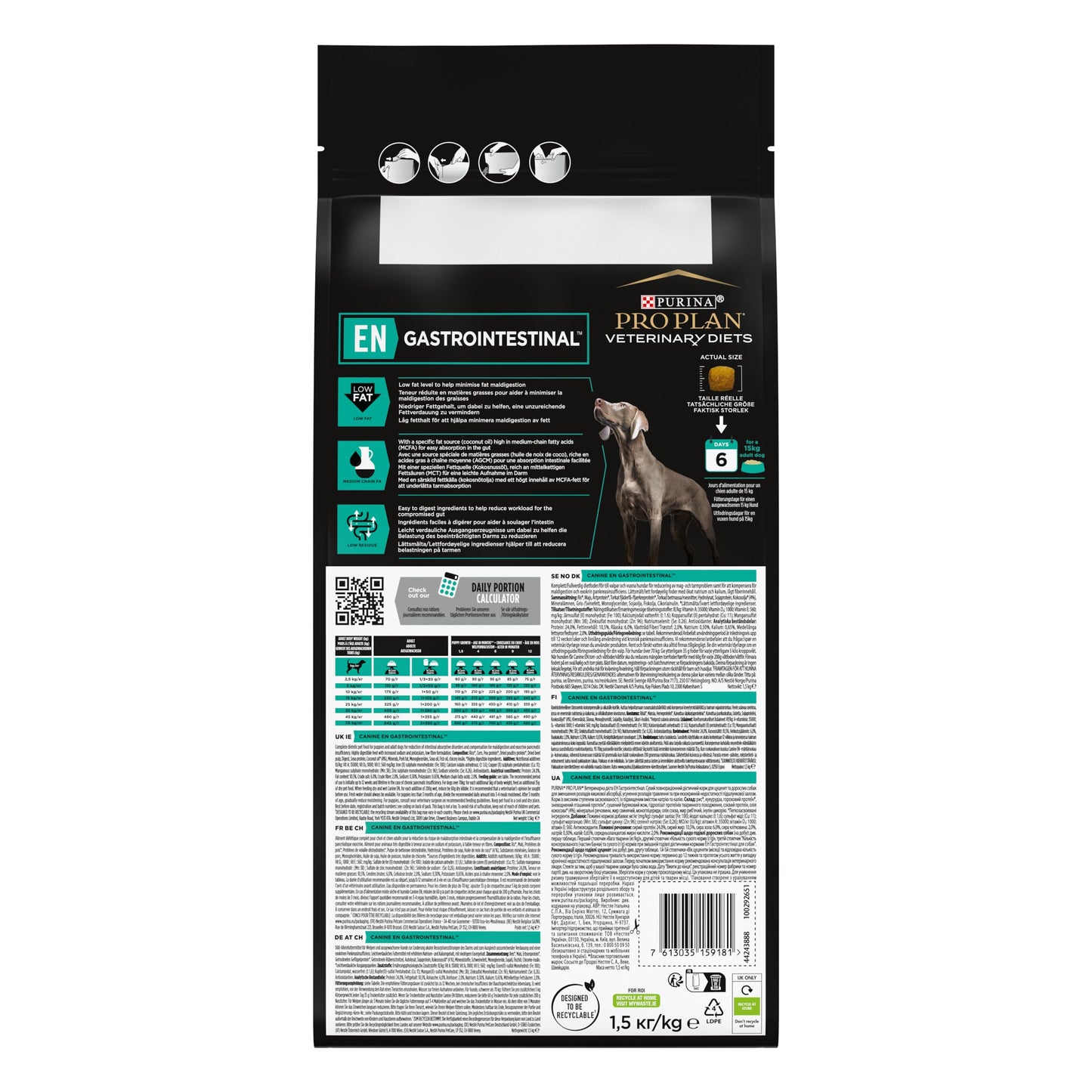 Pro Plan Veterinary Diets EN Gastrointestinal Dry Dog Food 1.5Kg