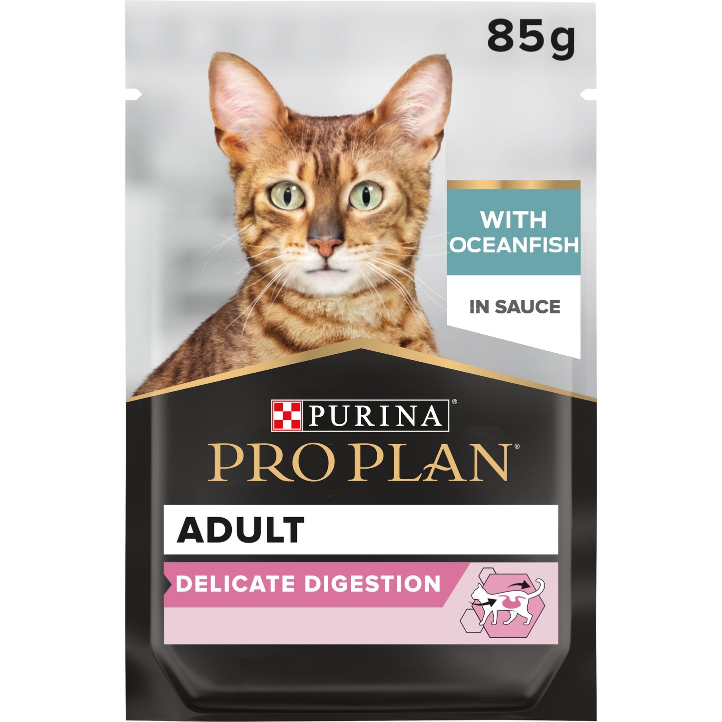 Pro Plan Adult Delicate Digestion Wet Cat Food Pouch Oceanfish in Gravy 26x85g