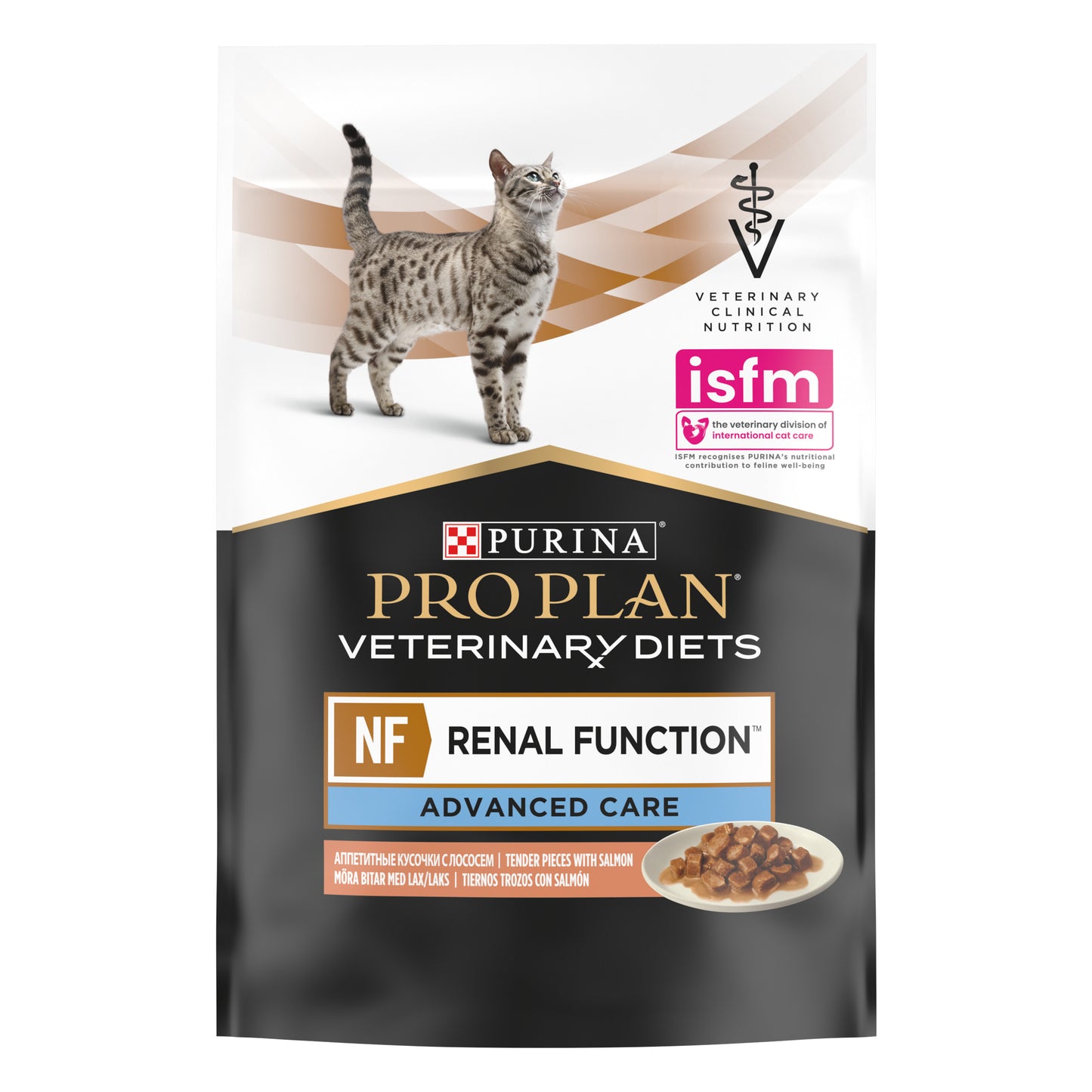 Pro Plan Veterinary Diets NF Renal Function Wet Cat Food Pouch Salmon in Gravy 85g x 10