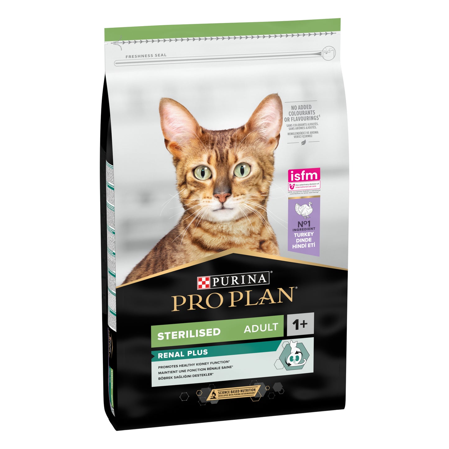 Pro Plan Steralized Adult Renal Plus Everyday Dry Cat Food with Turkey 1.5Kg