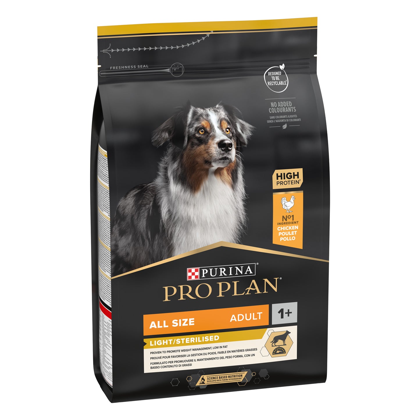 Pro Plan All Size Adult Light Sterilized Dry Dog Food with Chicken 3Kg