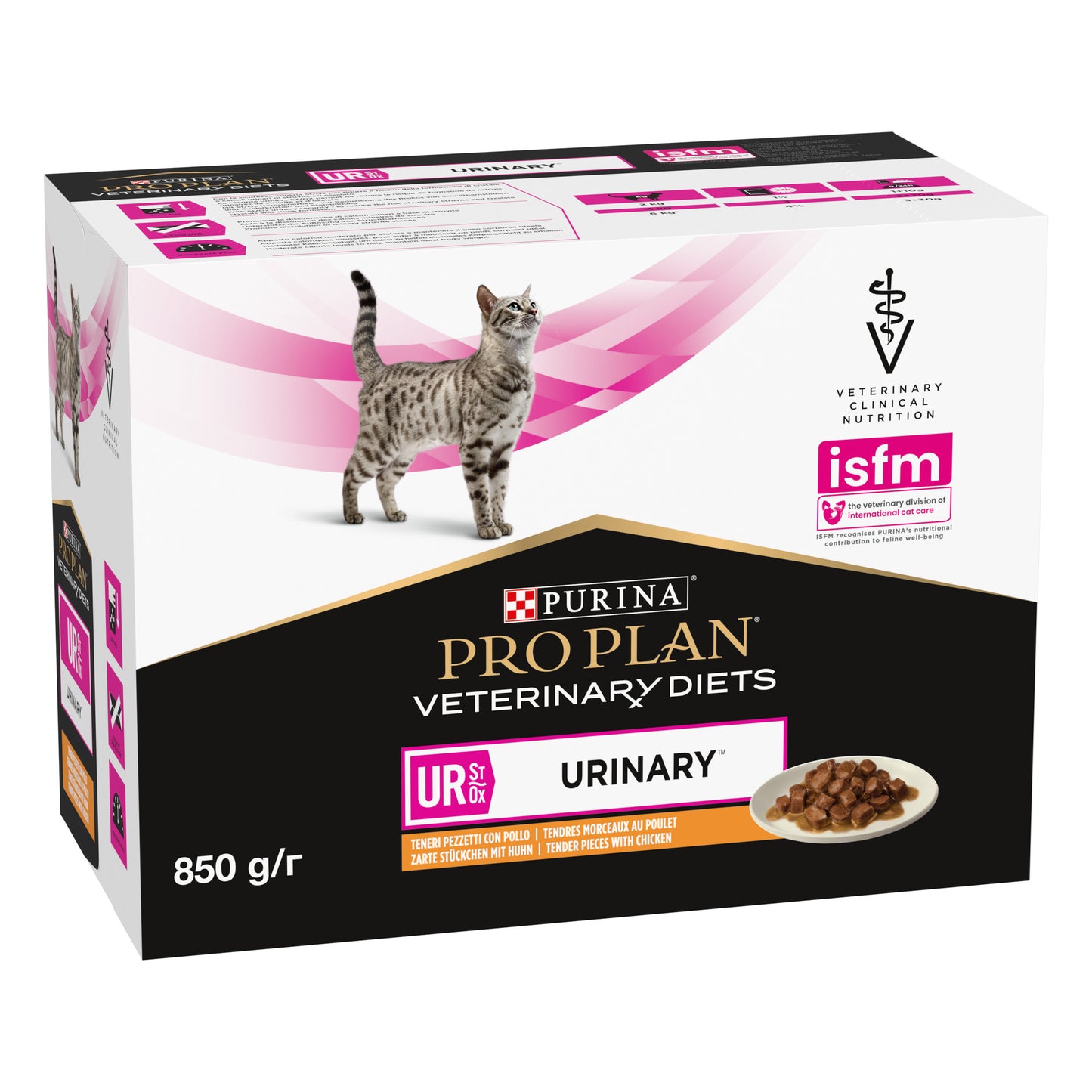 Pro Plan Veterinary Diets UR Urinary Wet Cat Food Pouch Chicken in Gravy 85g x 10