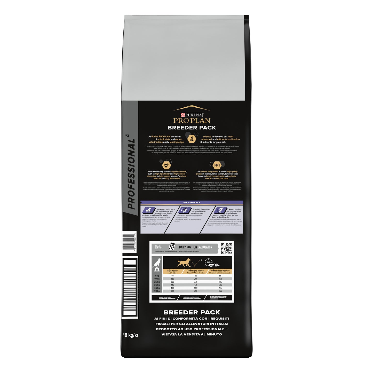 Pro Plan All Size Performance Dry Dog Food with Chicken 18Kg