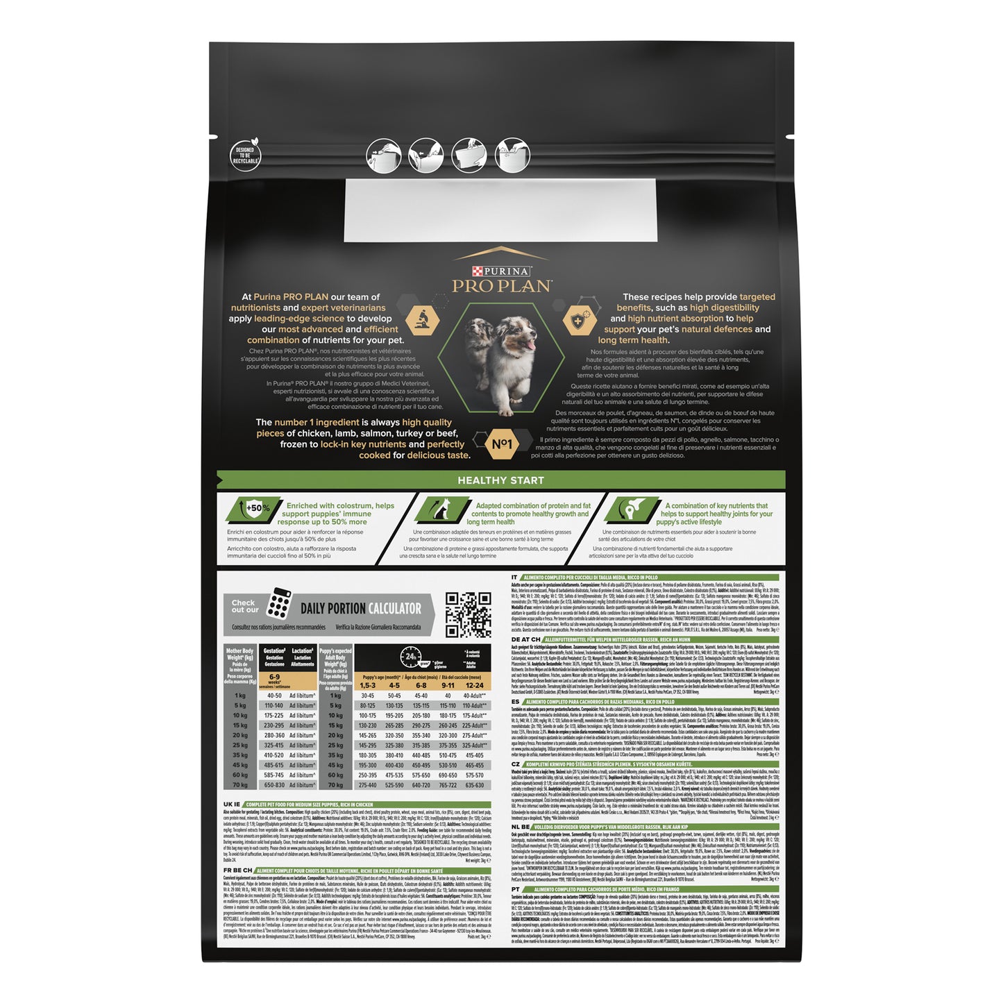 Pro Plan Medium Puppy Healthy Start Dry Dog Food with Chicken