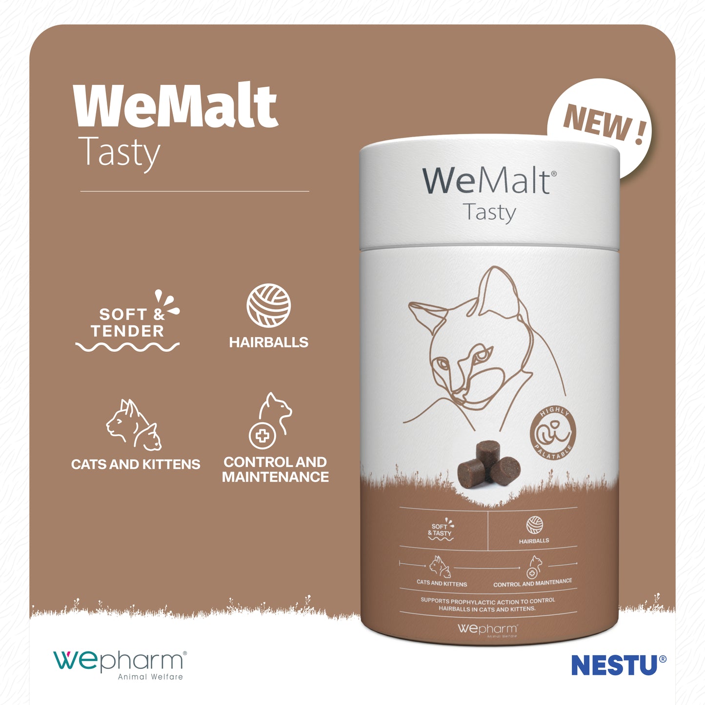 WeMalt Tasty for Cats & Kittens (30 soft-chews)