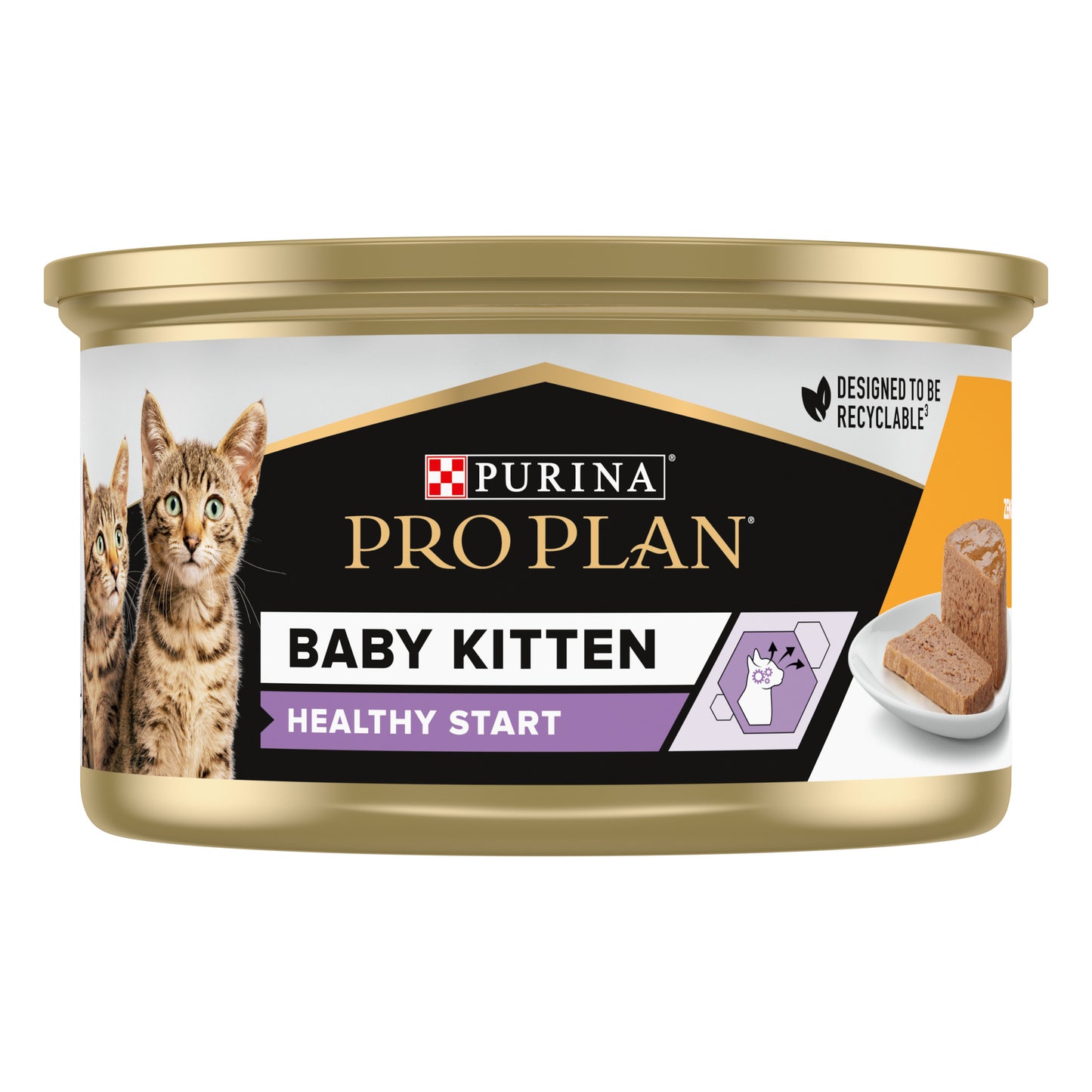 Pro Plan Baby Kitten Healthy Start Mousse Wet Cat Food Can with Chicken 85g x 24