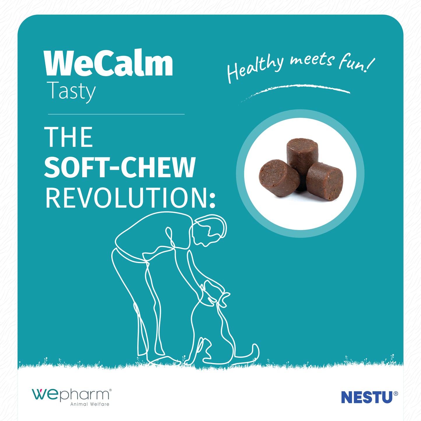 WeCalm Tasty x 30 Soft Chews For Cats and Dogs