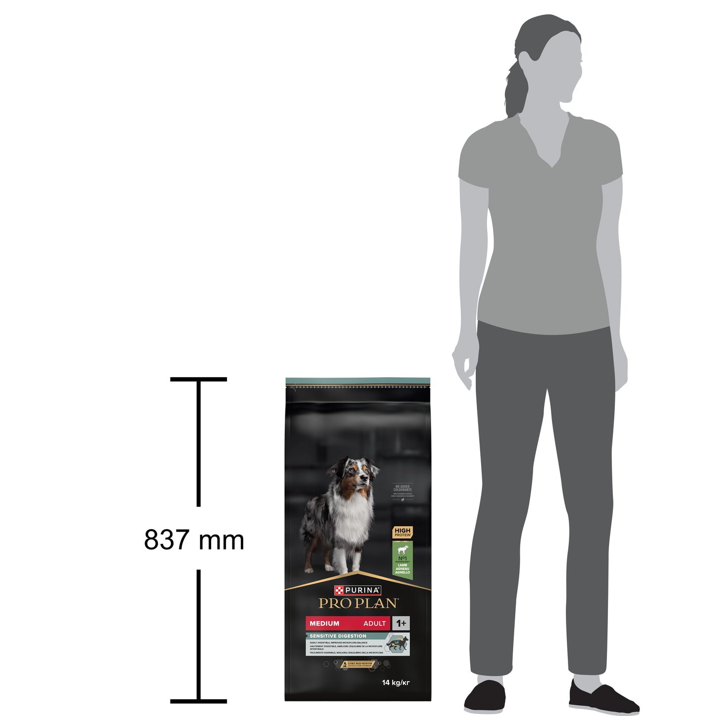 Pro Plan Medium Adult Sensitive Digestion Dry Dog Food with Lamb 3Kg