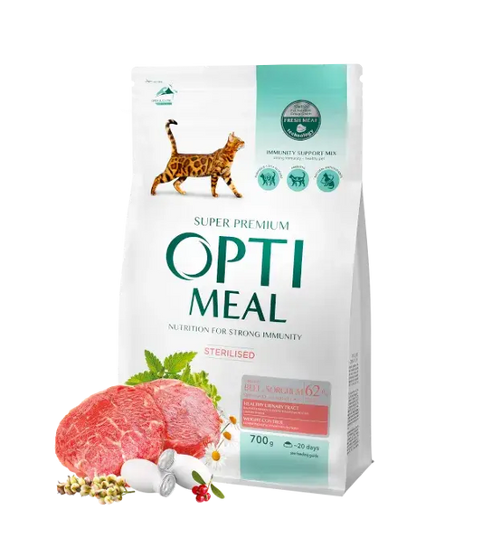 Optimeal Sterilised Turkey and Oat cat food