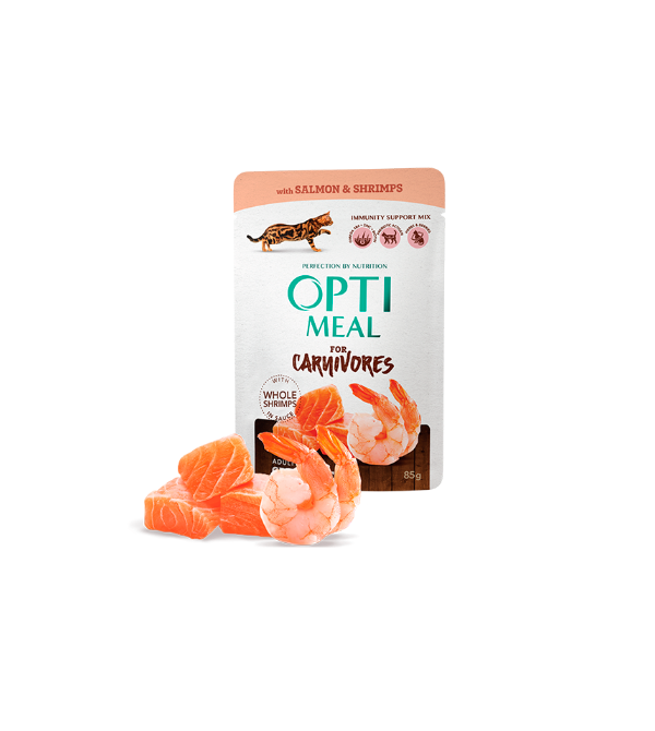Optimeal Adult Cat Salmon with Shrimp 85G X 12PCS