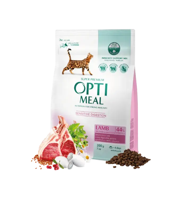 optimeal cat adult lamb sensitive digestion
