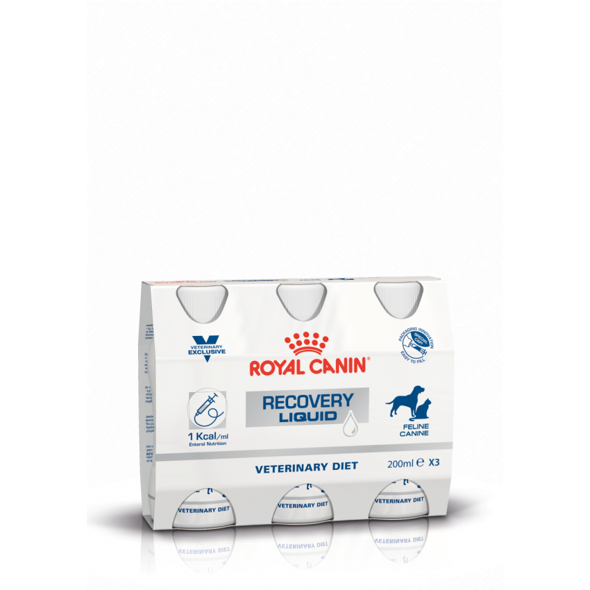 ROYAL CANIN Recovery Liquid (Dog & Cat) Pack of 3 x 200 ml bottles