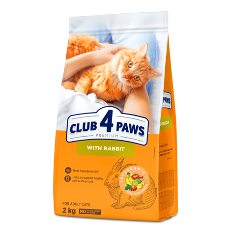 CLUB 4 PAWS PREMIUM for adult cats With Rabbit